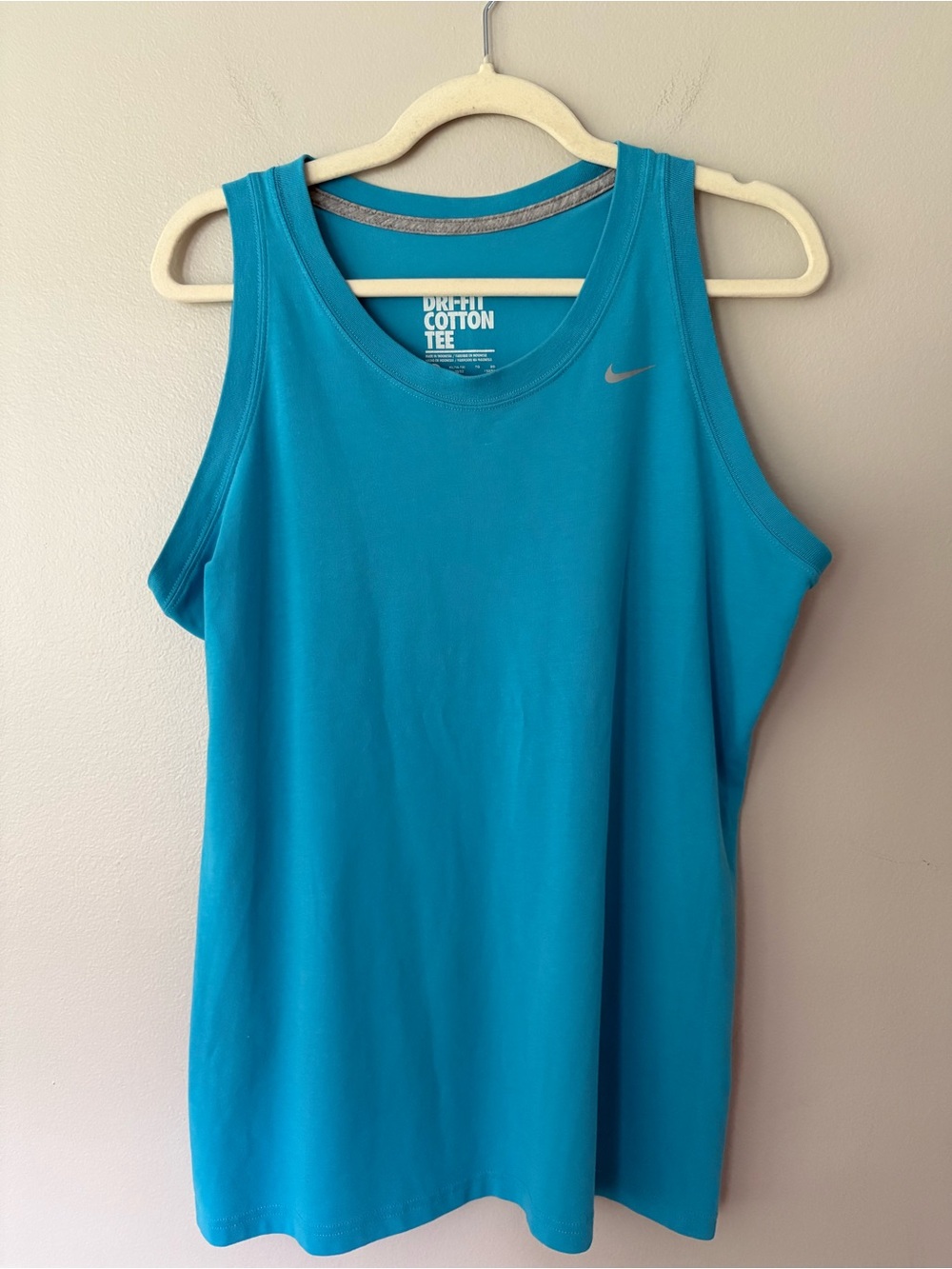 Nike Women's Teal Athletic Dri-FIT Cotton Tank Top